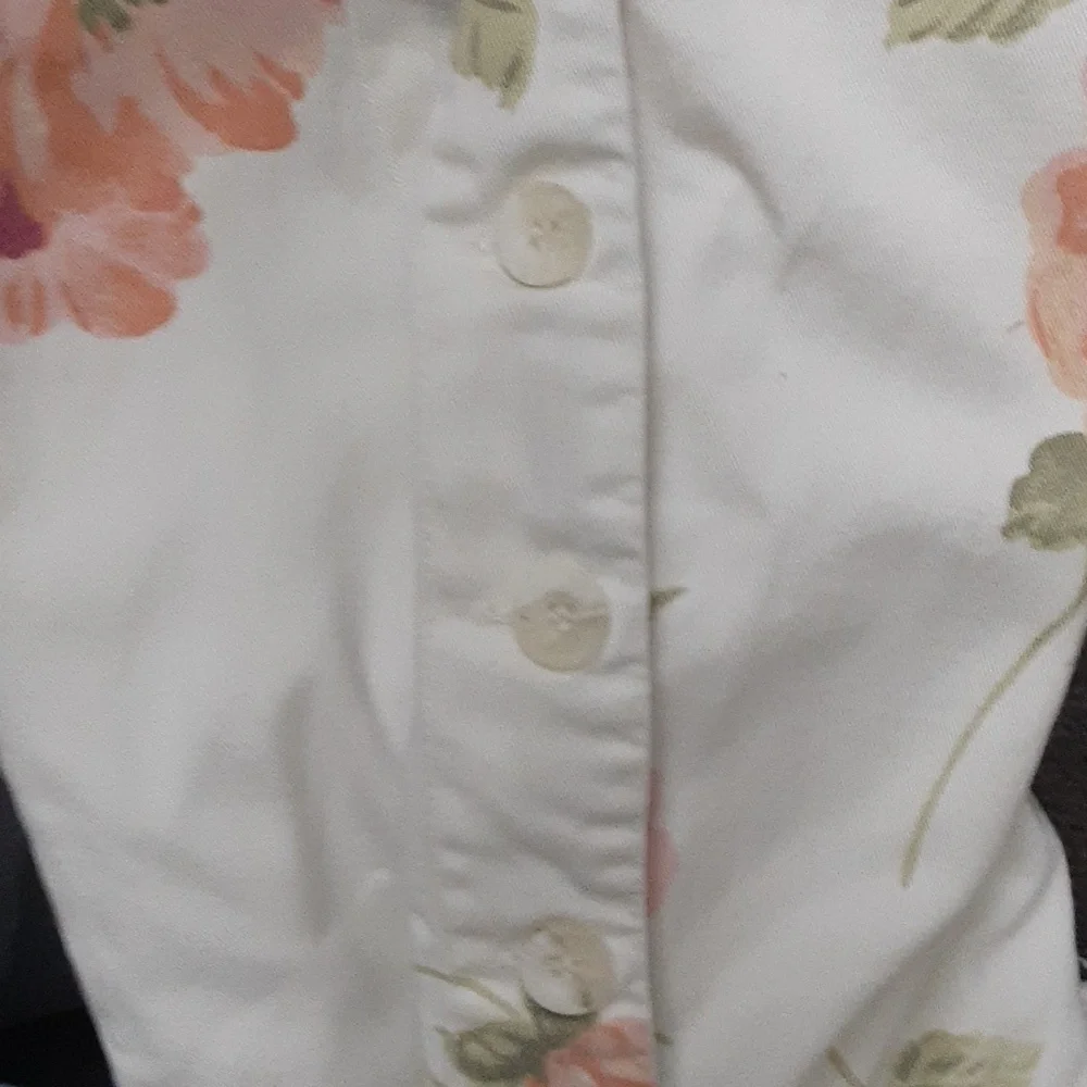 Vintage y2k Newport News thick cotton side button floral dress in 6 - Picture 8 of 9